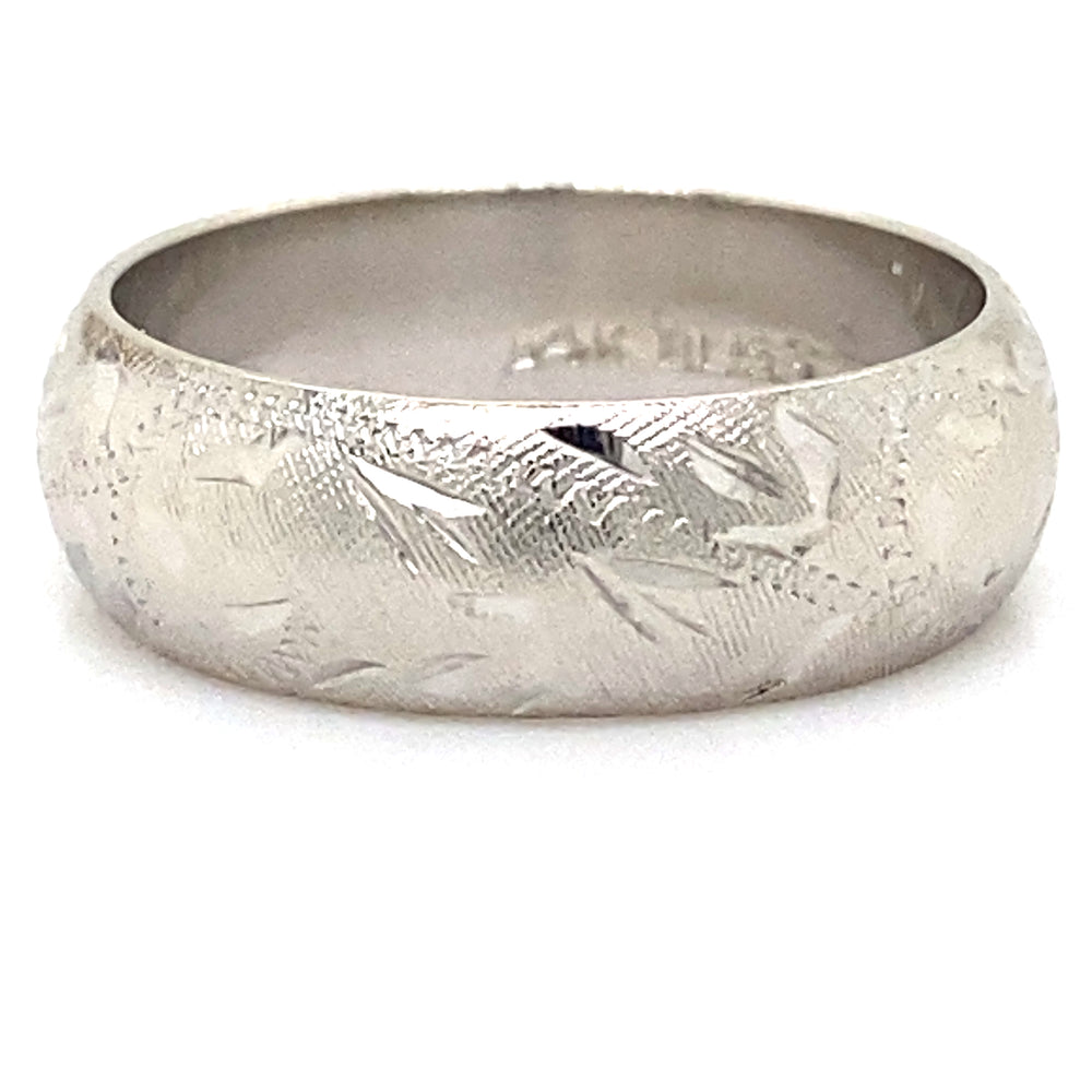 Estate size 6.25 Diamond Cut Wedding Band
