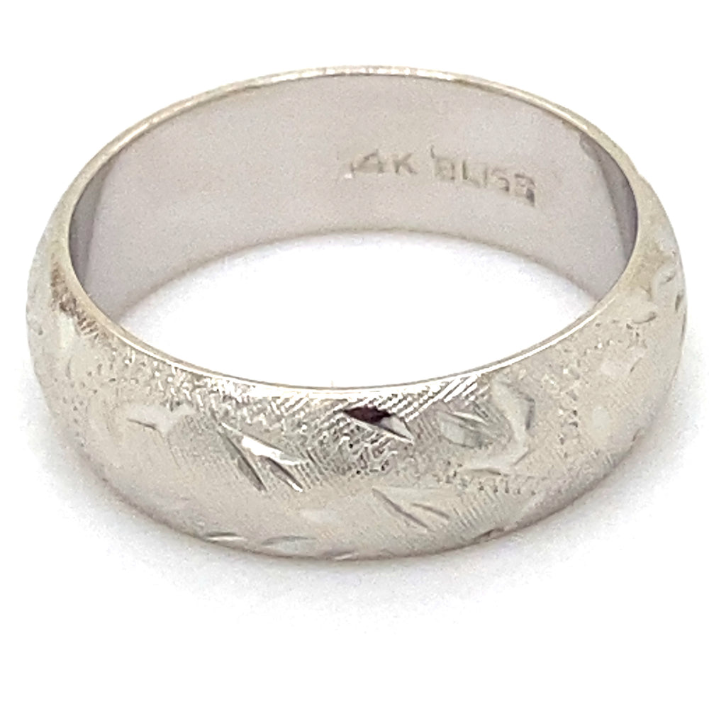 Estate size 6.25 Diamond Cut Wedding Band