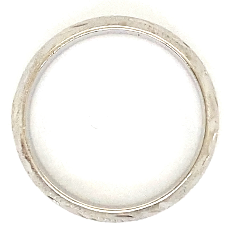 Estate size 6.25 Diamond Cut Wedding Band