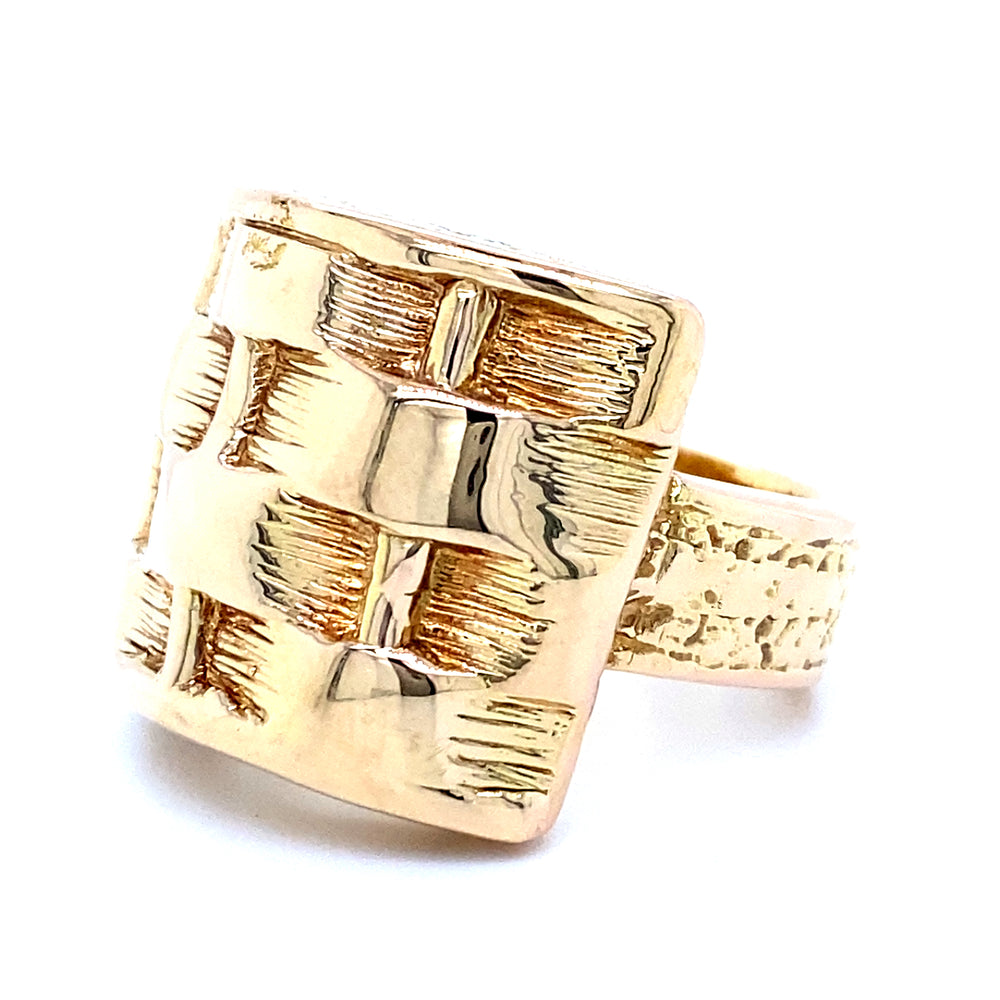 Estate Basket Weave Statement Ring