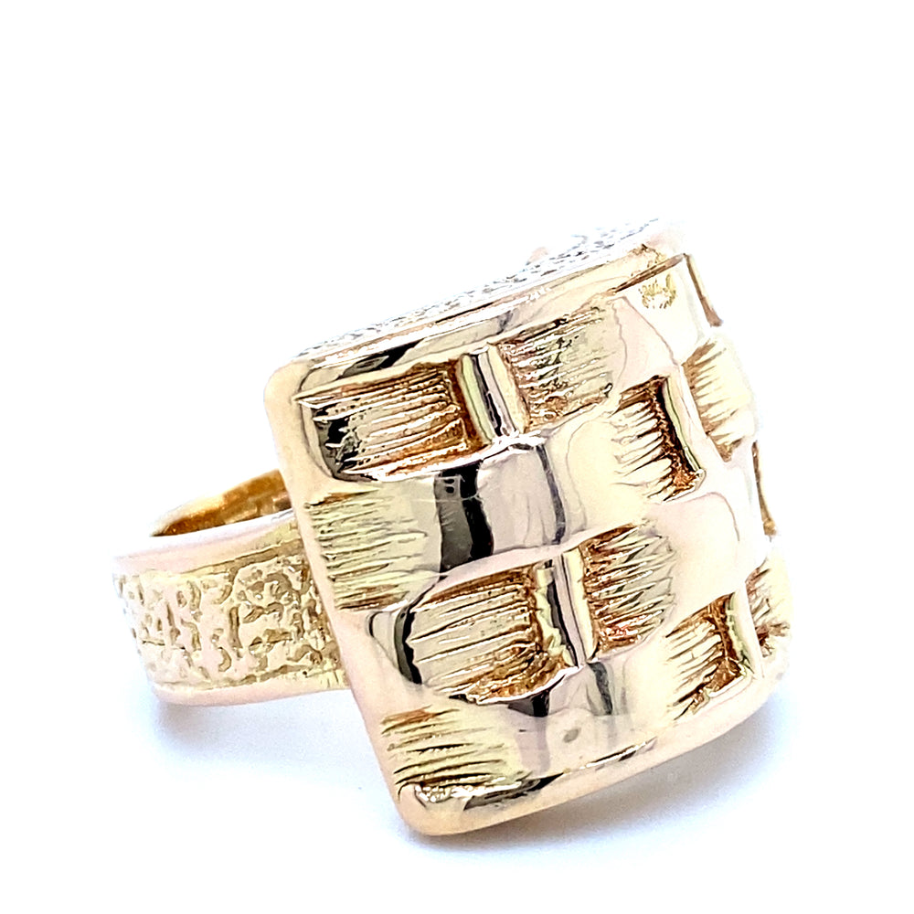 Estate Basket Weave Statement Ring