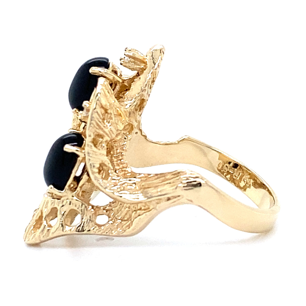 Estate Black Onyx Freeform Ring
