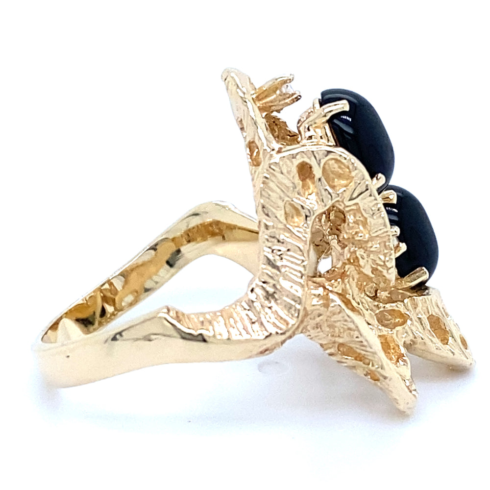 Estate Black Onyx Freeform Ring