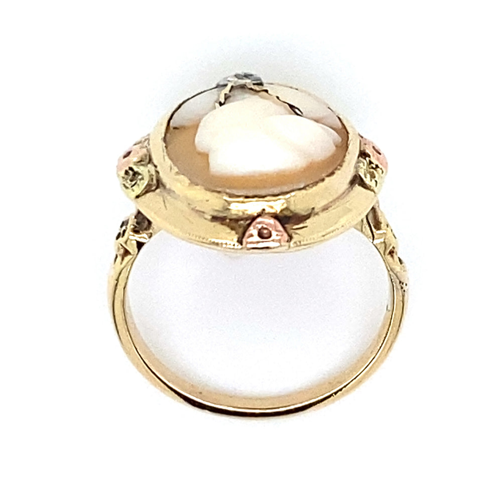 Estate Cameo Wearing Necklace Ring