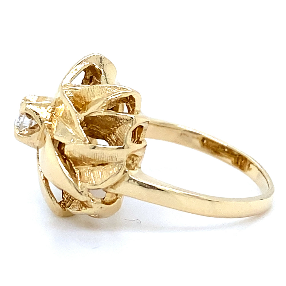 Estate Diamond Flower Ring