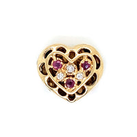 Estate Ruby Fancy Heart Slide