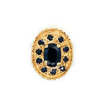 Estate Blue Sapphire Oval Slide