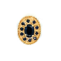 Estate Blue Sapphire Oval Slide