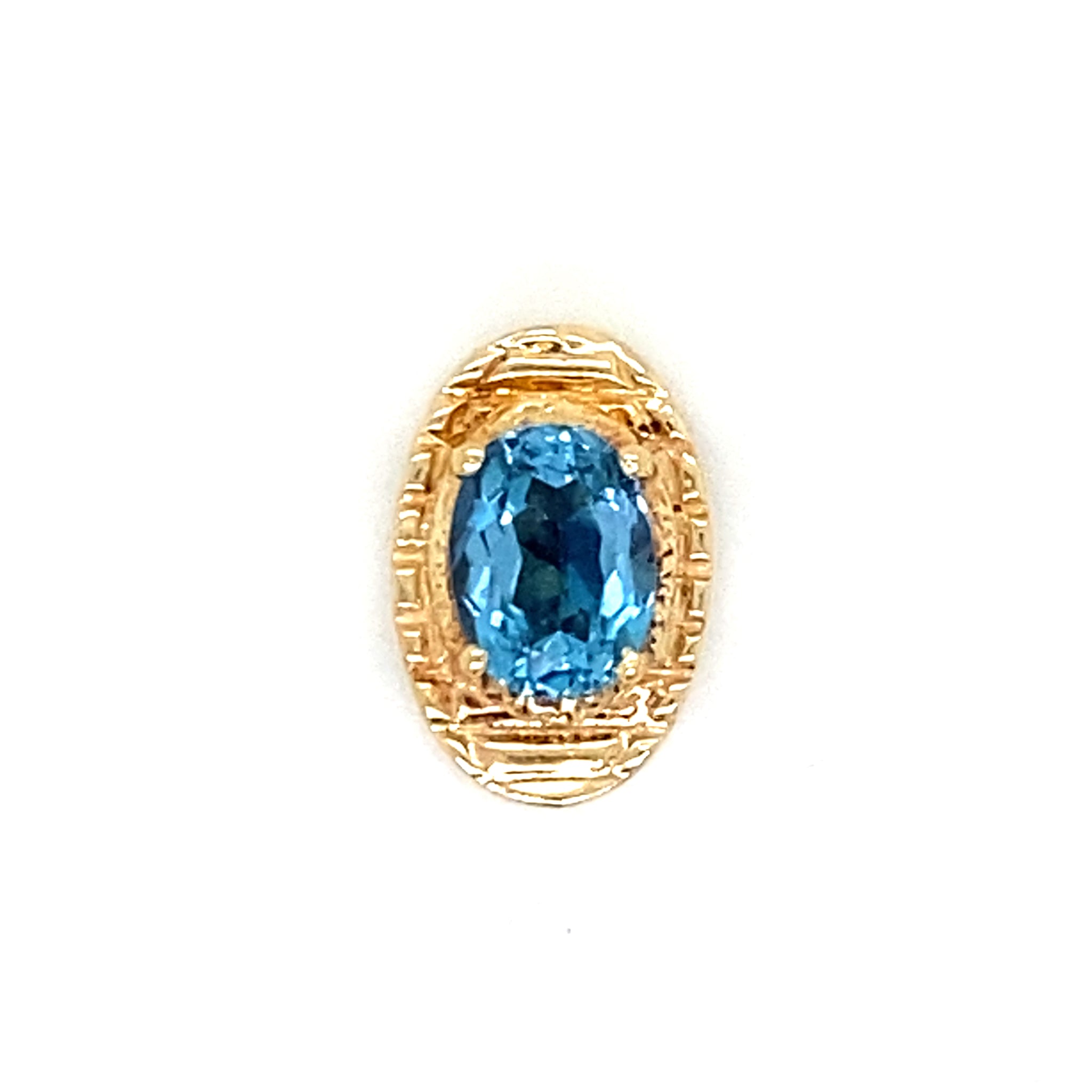 Estate Blue Topaz Oval Slide