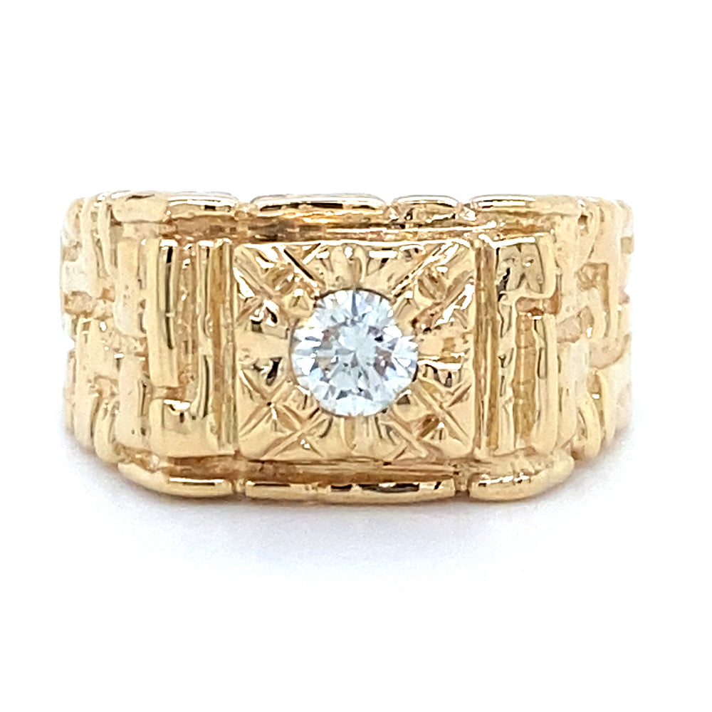 Estate Squared Nugget Ring