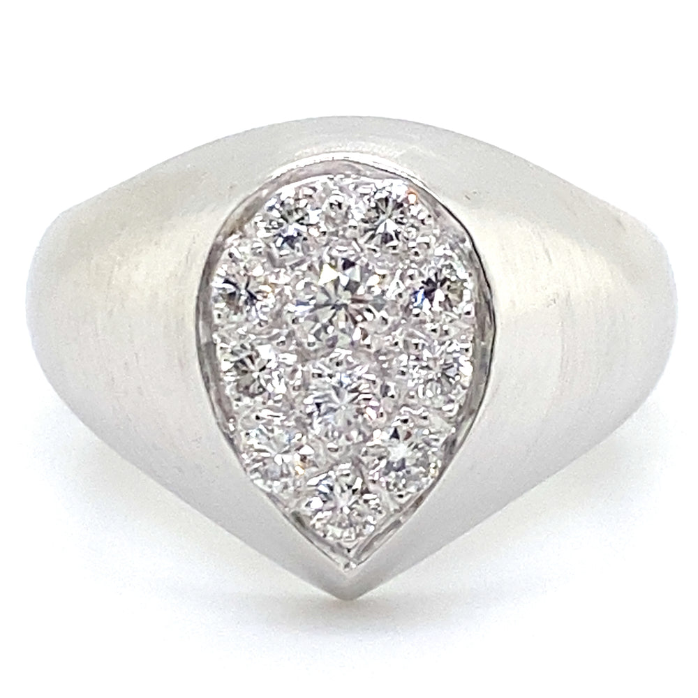Estate Diamond Teardrop Ring