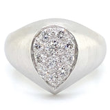 Estate Diamond Teardrop Ring