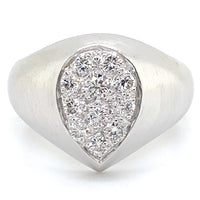 Estate Diamond Teardrop Ring