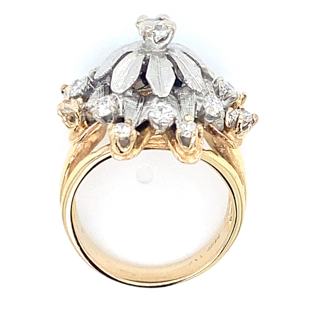 Estate Two-Tone Flower Ring