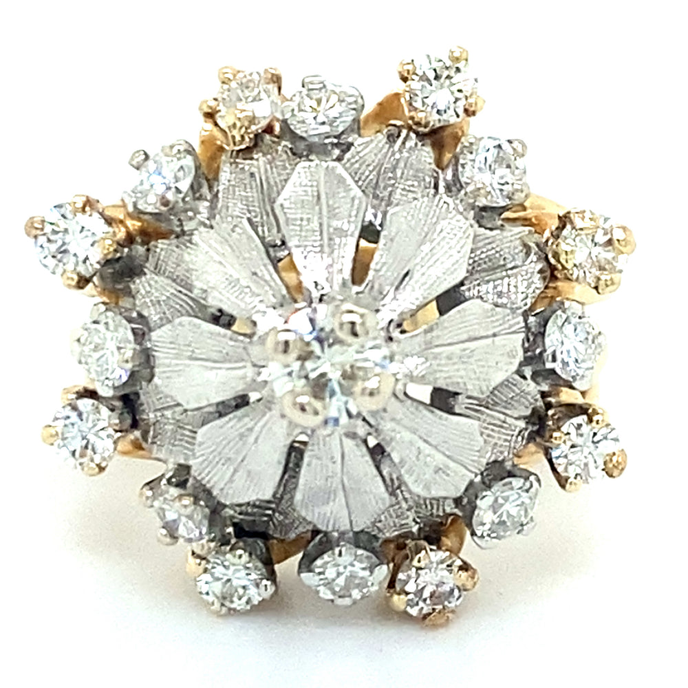 Estate Two-Tone Flower Ring