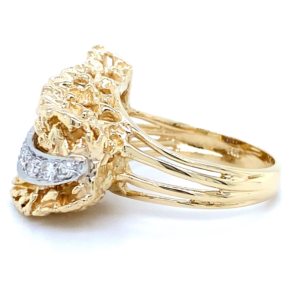 Estate Diamond Feather Fashion Ring