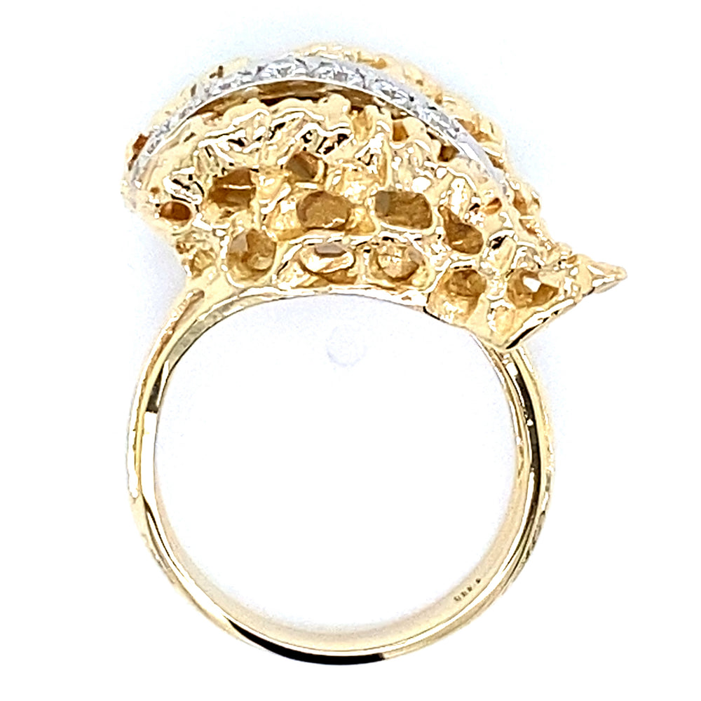 Estate Diamond Feather Fashion Ring