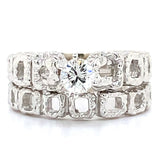 Estate Squared Nugget Wedding Set