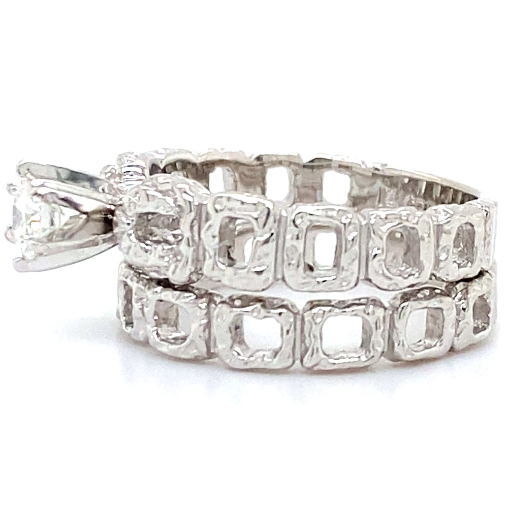 Estate Squared Nugget Wedding Set