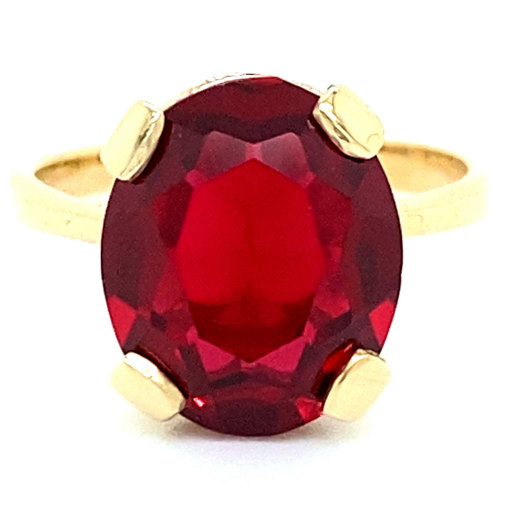 Estate Synthetic Ruby Ring