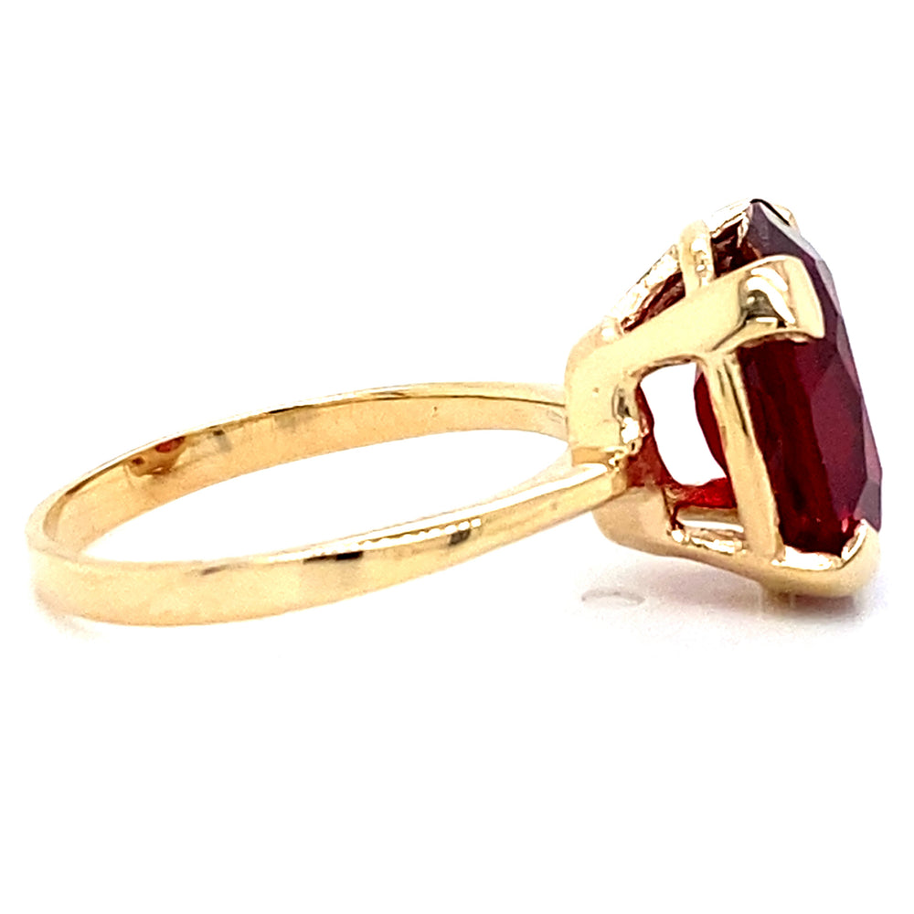 Estate Synthetic Ruby Ring