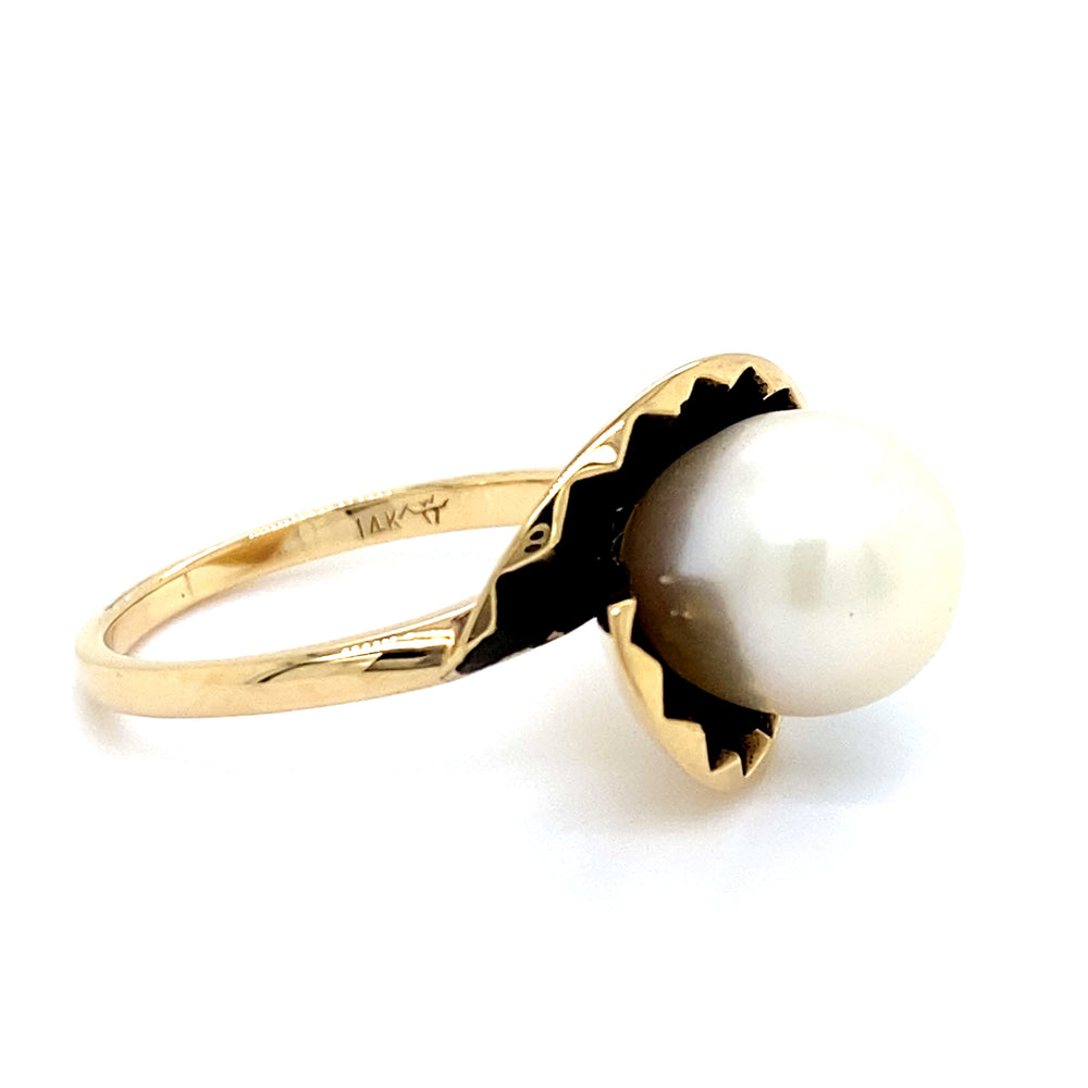 Estate 9.5mm Cultured Pearl Bypass Ring