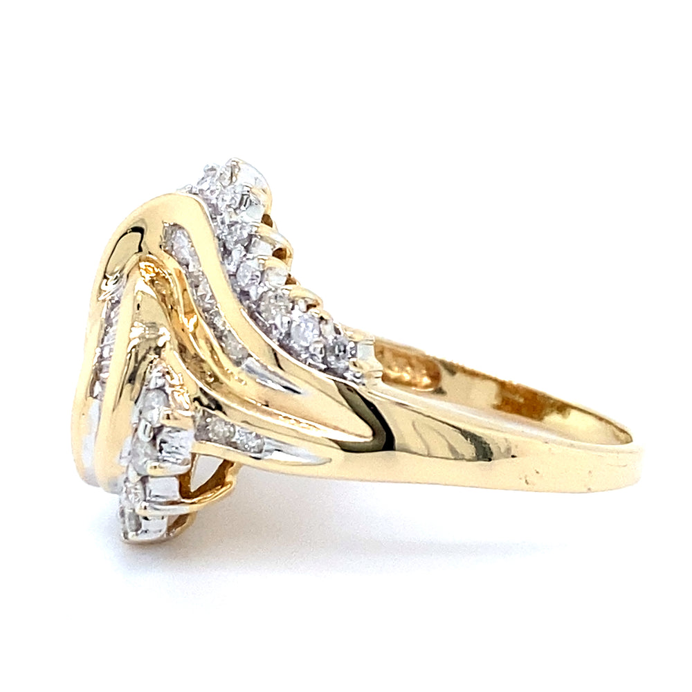 Estate Diamond Baguette Cluster Ring