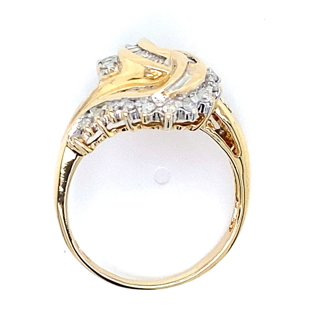 Estate Diamond Baguette Cluster Ring