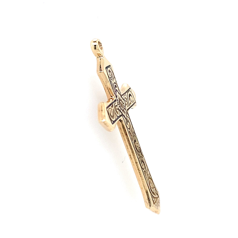 Estate Fancy Cross Pendant
