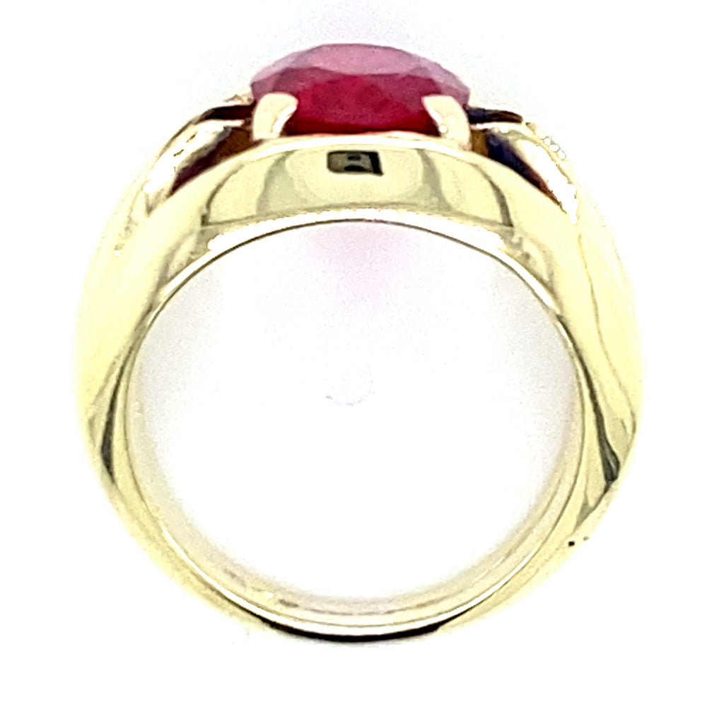 Estate Synthetic Ruby Split Shank Ring