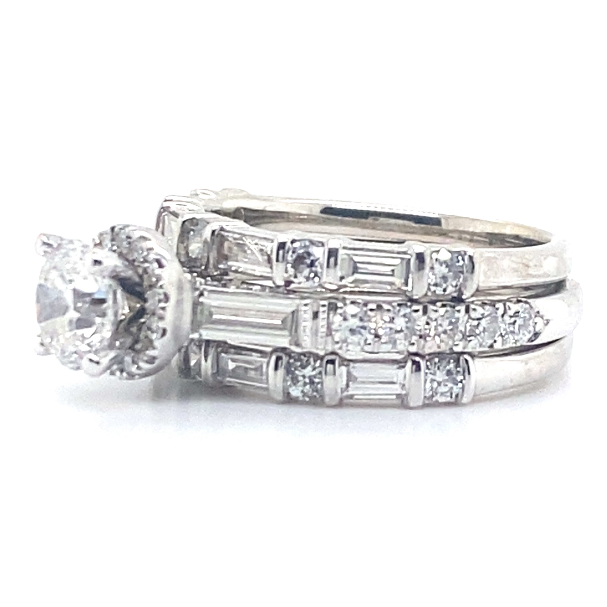 Estate 2.37cttw Diamond Wedding Set