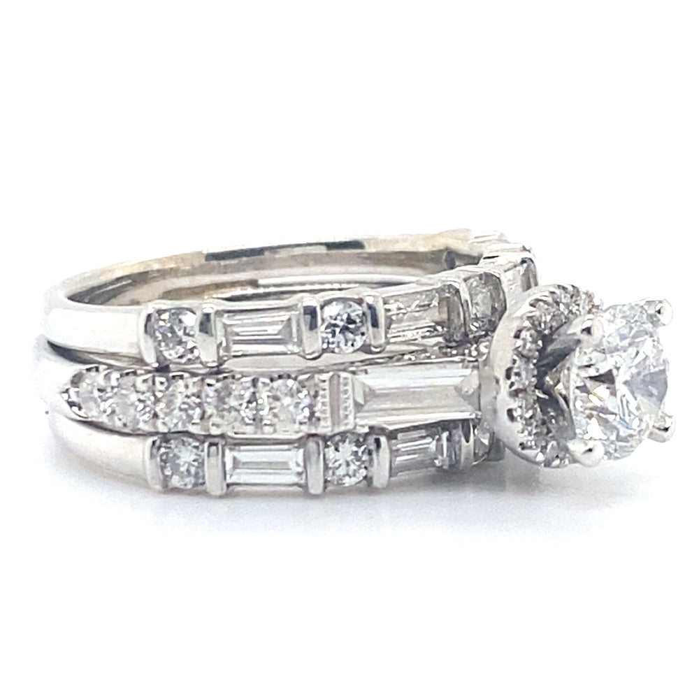 Estate 2.37cttw Diamond Wedding Set