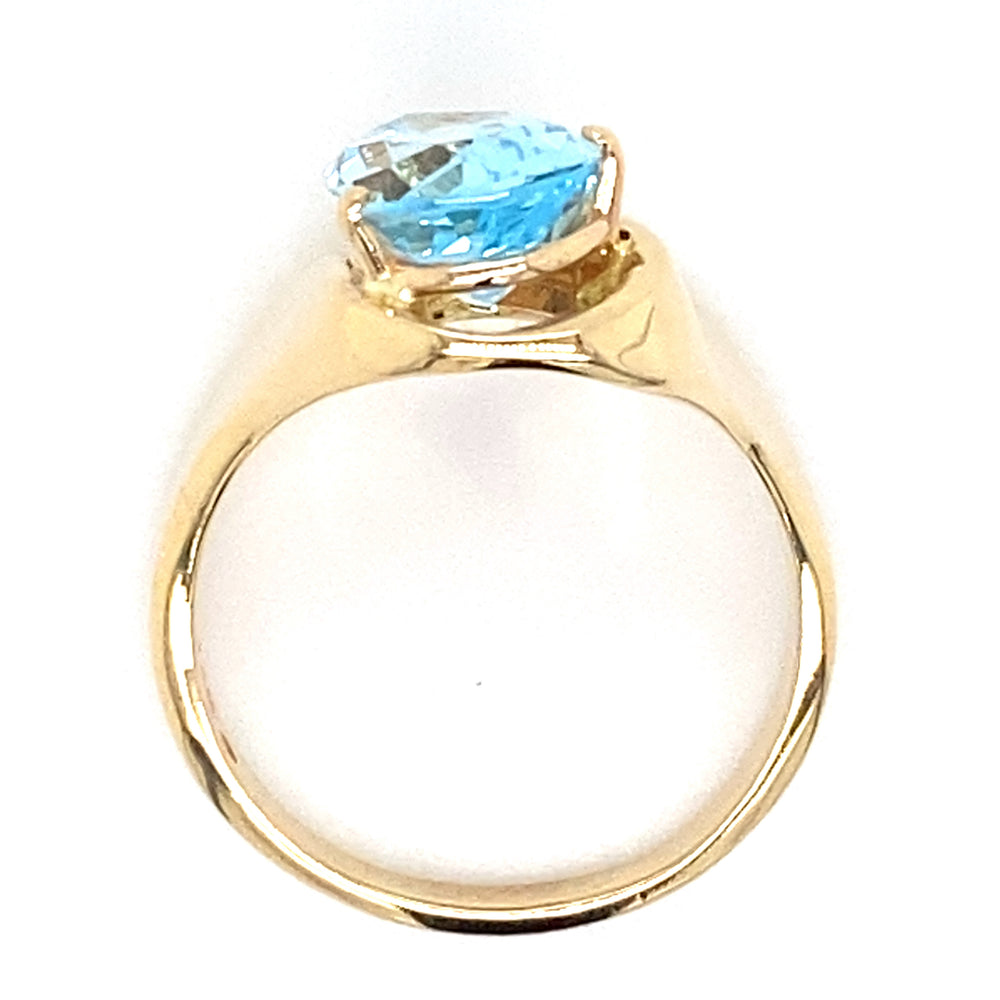 Estate Sky Blue Topaz Ring