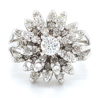 Estate Diamond Starburst Ring