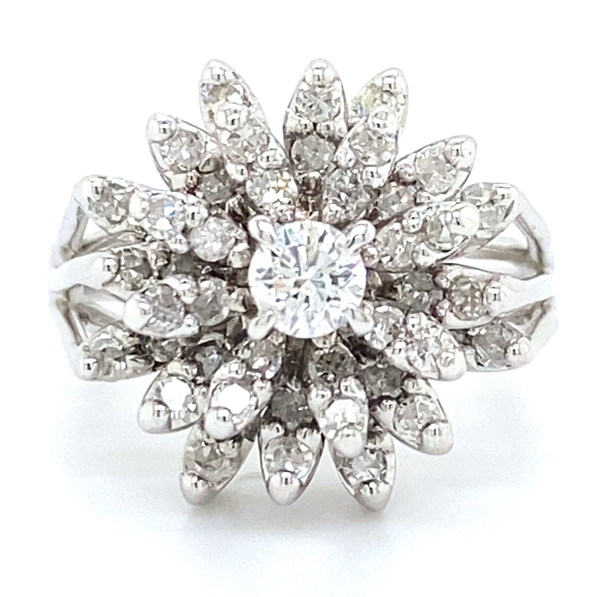 Estate Diamond Starburst Ring