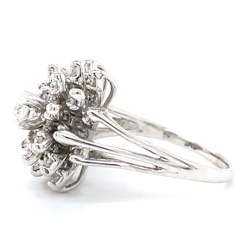 Estate Diamond Starburst Ring