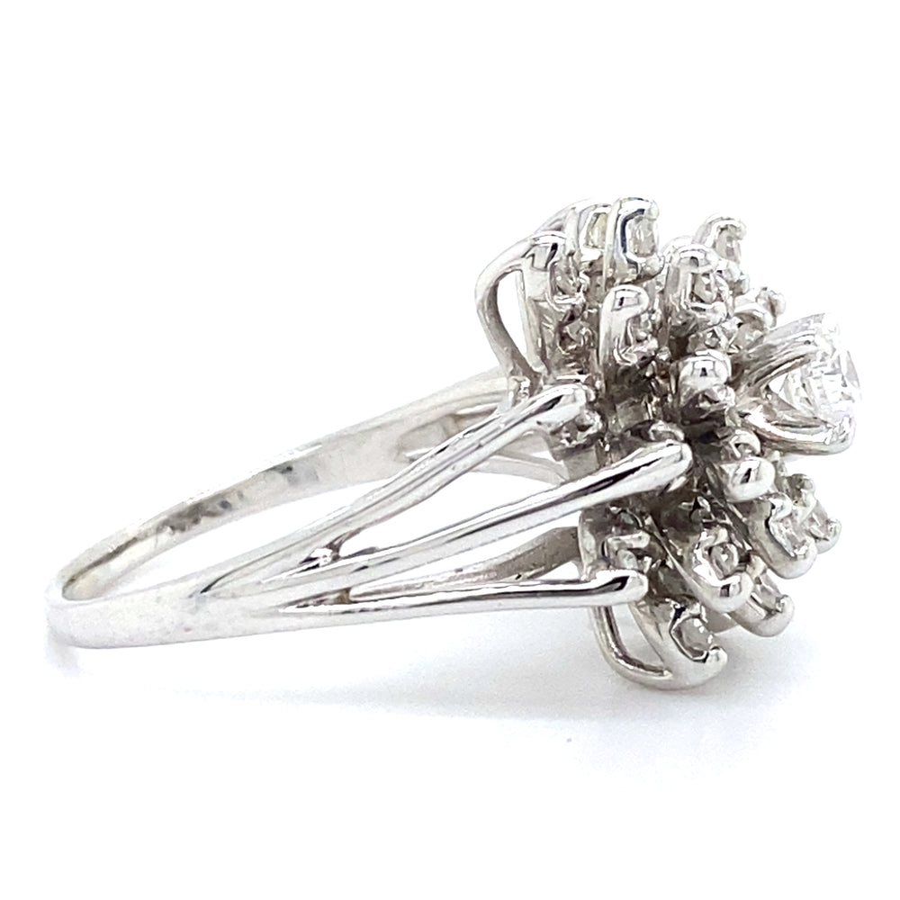 Estate Diamond Starburst Ring