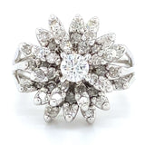 Estate Diamond Starburst Ring