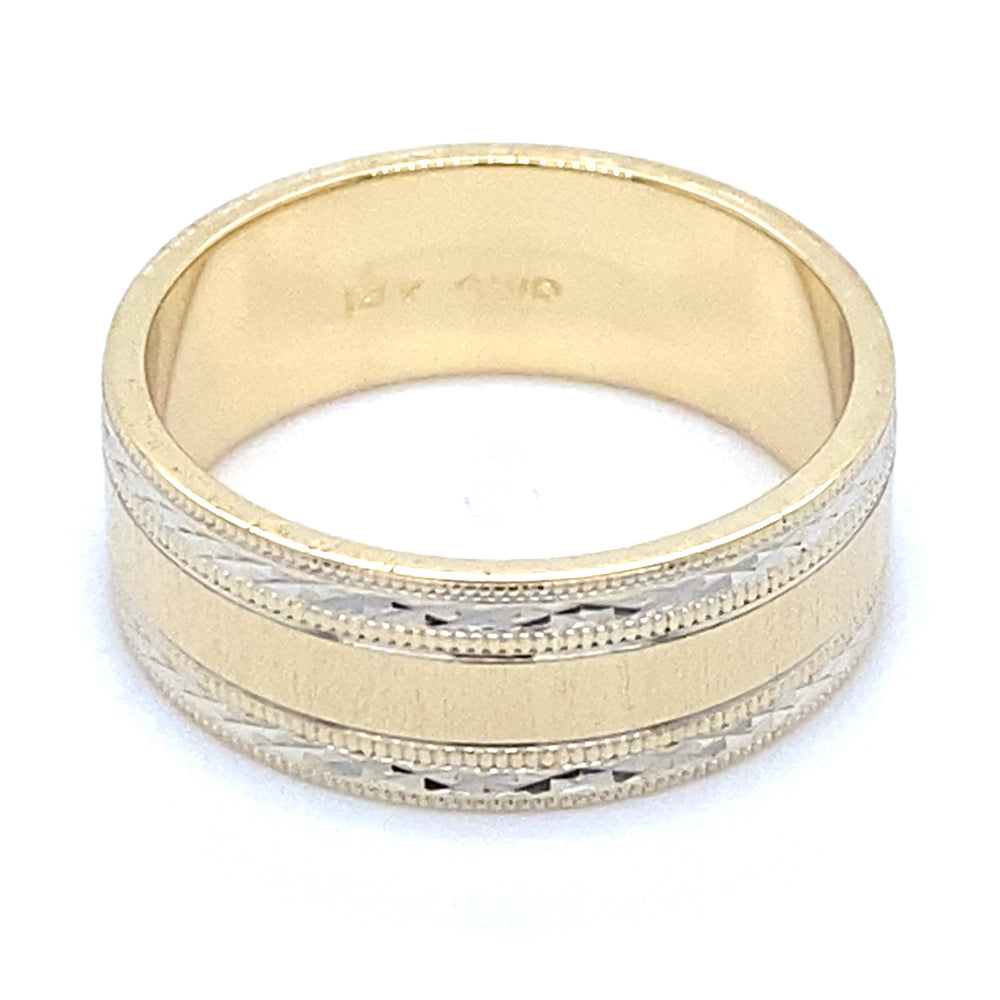 Estate size 7 Two-Tone Wedding Band