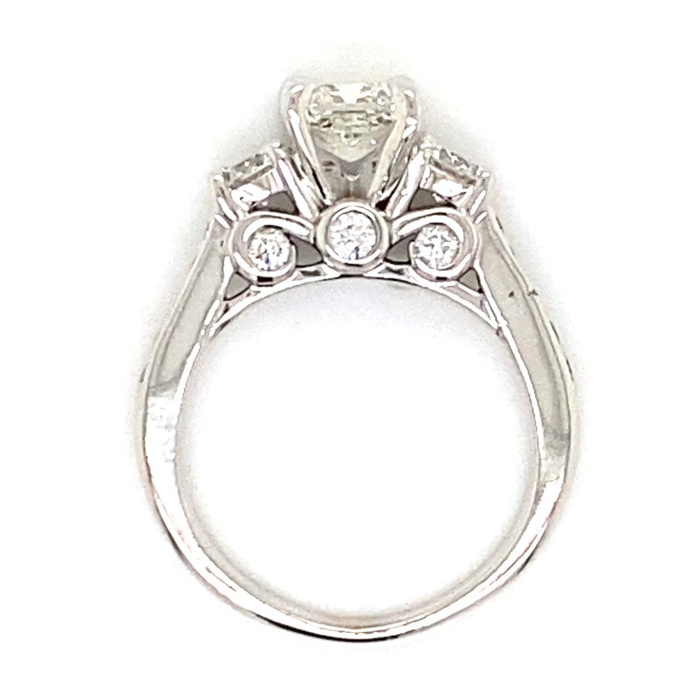 Estate Cut-Cornered Rectangular Modified Brilliant Diamond Ring