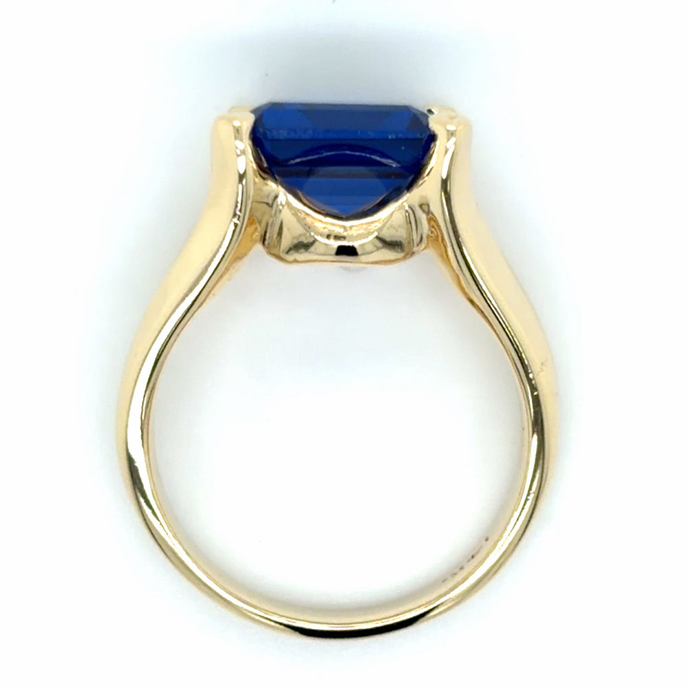 Estate Simulated Blue Sapphire Ring