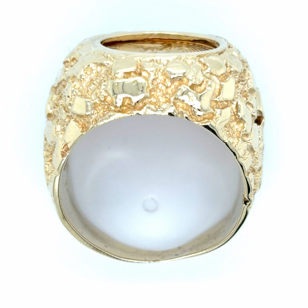Estate 1990 Liberty Coin Nugget Ring