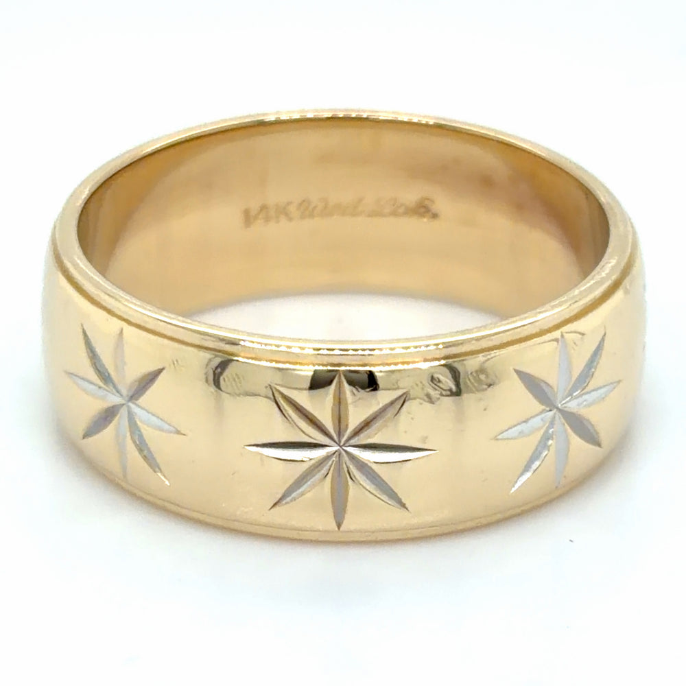 Estate size 9.5 Star Patterned Band