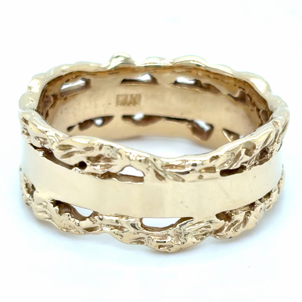 Estate size 9.25 Nugget Edge Band