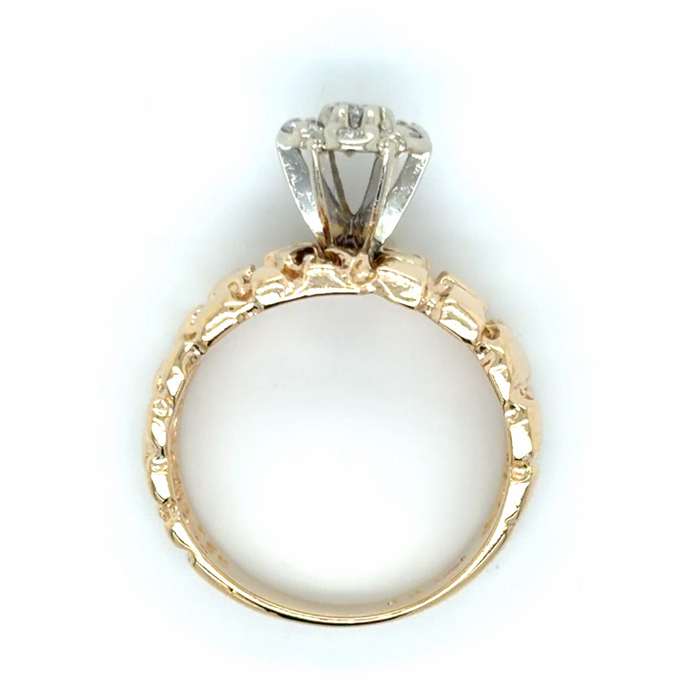 Estate Diamond Cluster Nugget Ring