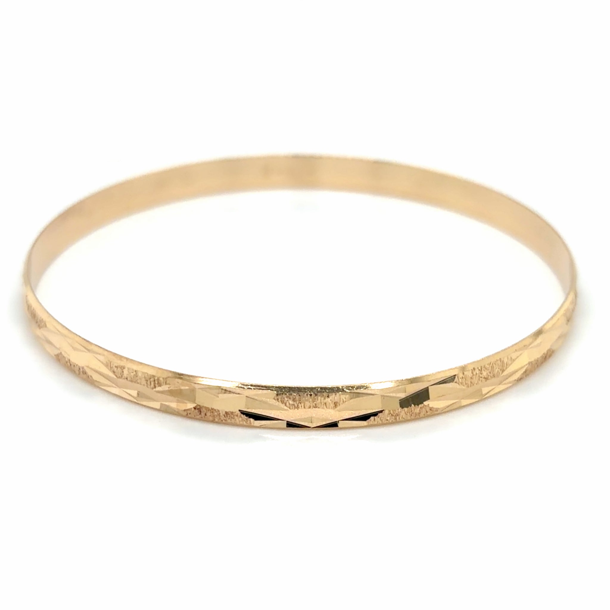 Estate 8" Diamond Cut Bangle