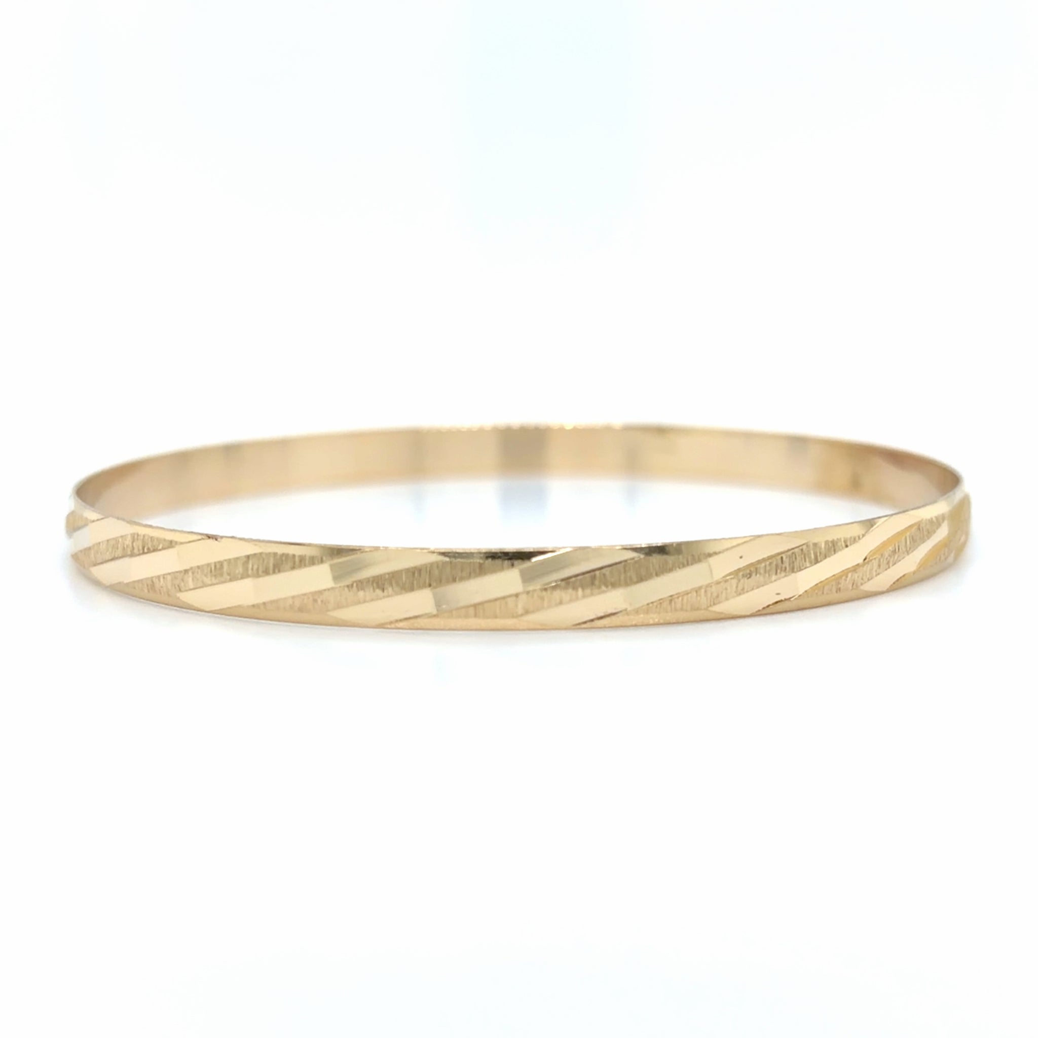 Estate 8" Diamond Cut Bangle