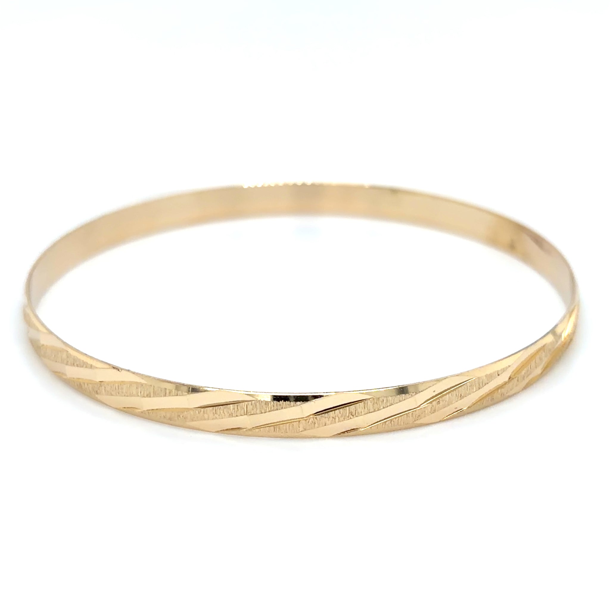 Estate 8" Diamond Cut Bangle