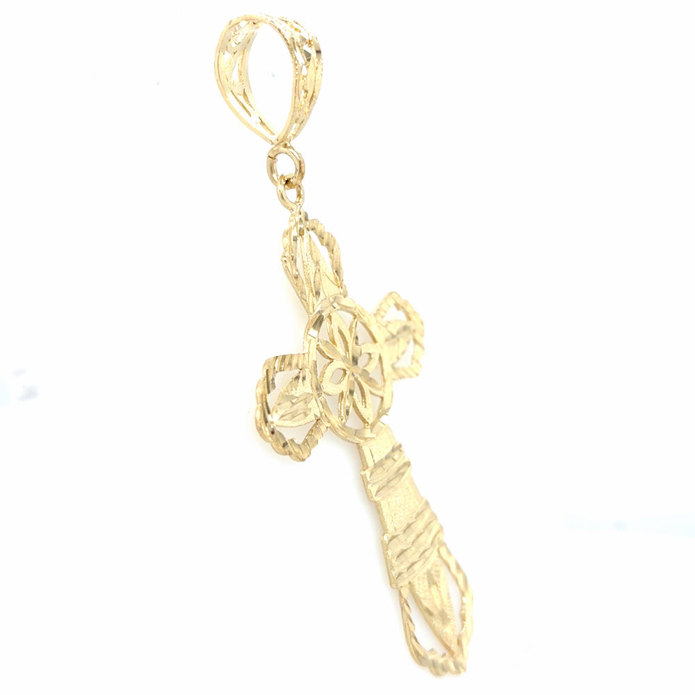 Estate Large Fancy Cross Pendant