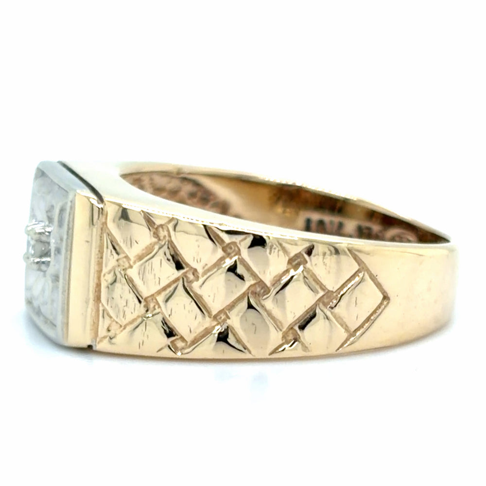 Estate Basket Weave Signet Ring